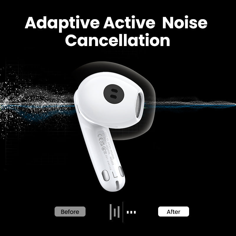 UGREEN W203 HiTune H6 Pro Hybrid Active Noise-Cancelling Earbuds White 2 UGREEN W203 HiTune H6 Pro Hybrid Active Noise-Cancelling Earbuds White - Image 2