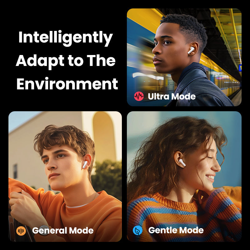 UGREEN W203 HiTune H6 Pro Hybrid Active Noise-Cancelling Earbuds White 3 UGREEN W203 HiTune H6 Pro Hybrid Active Noise-Cancelling Earbuds White - Image 3