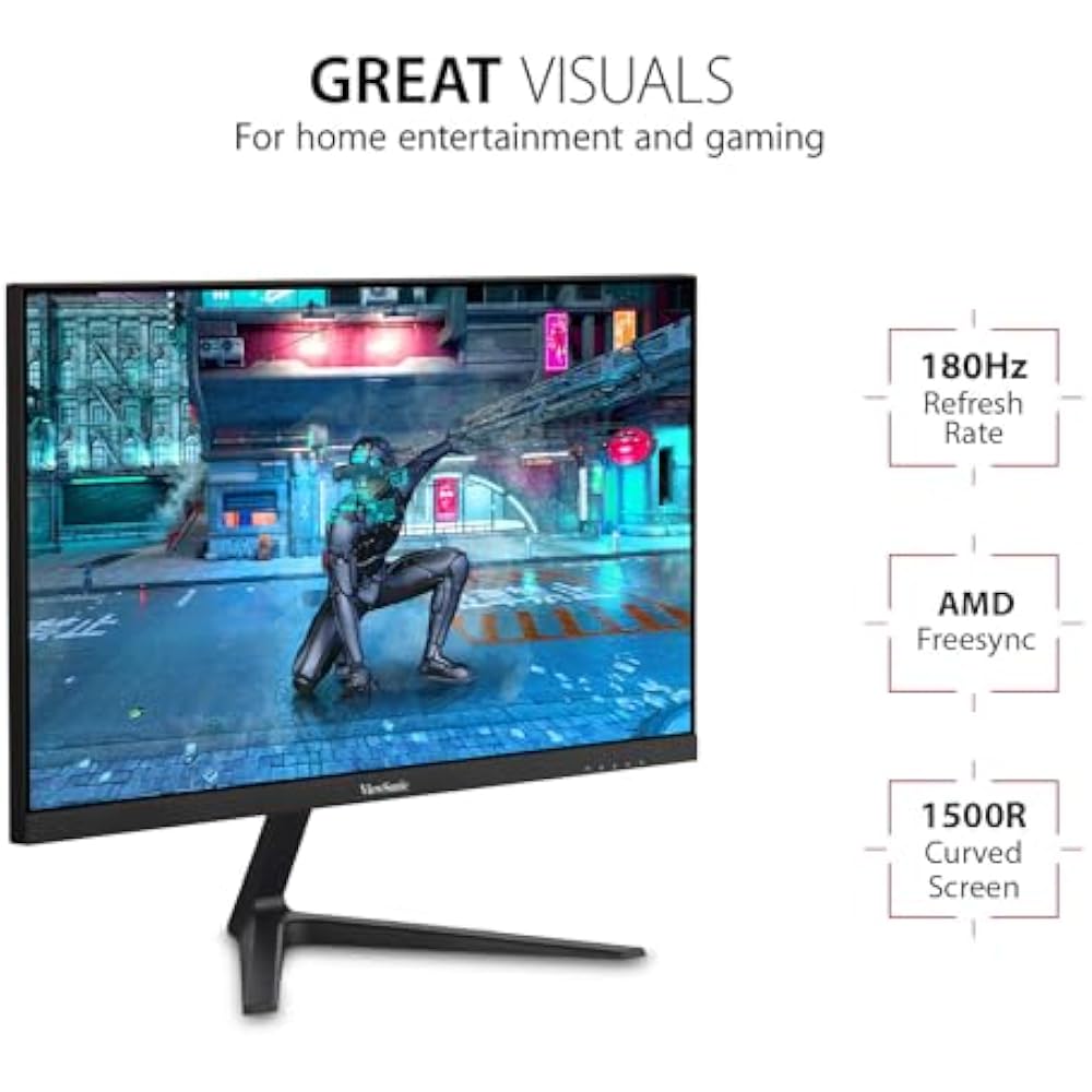 ViewSonic VX2418-PC-MHD 24-Inch FHD 165Hz 1500R Curved Monitor 2 ViewSonic VX2418-PC-MHD 24-Inch FHD 165Hz 1500R Curved Monitor in Kenya - Buy Monitors & Displays Online