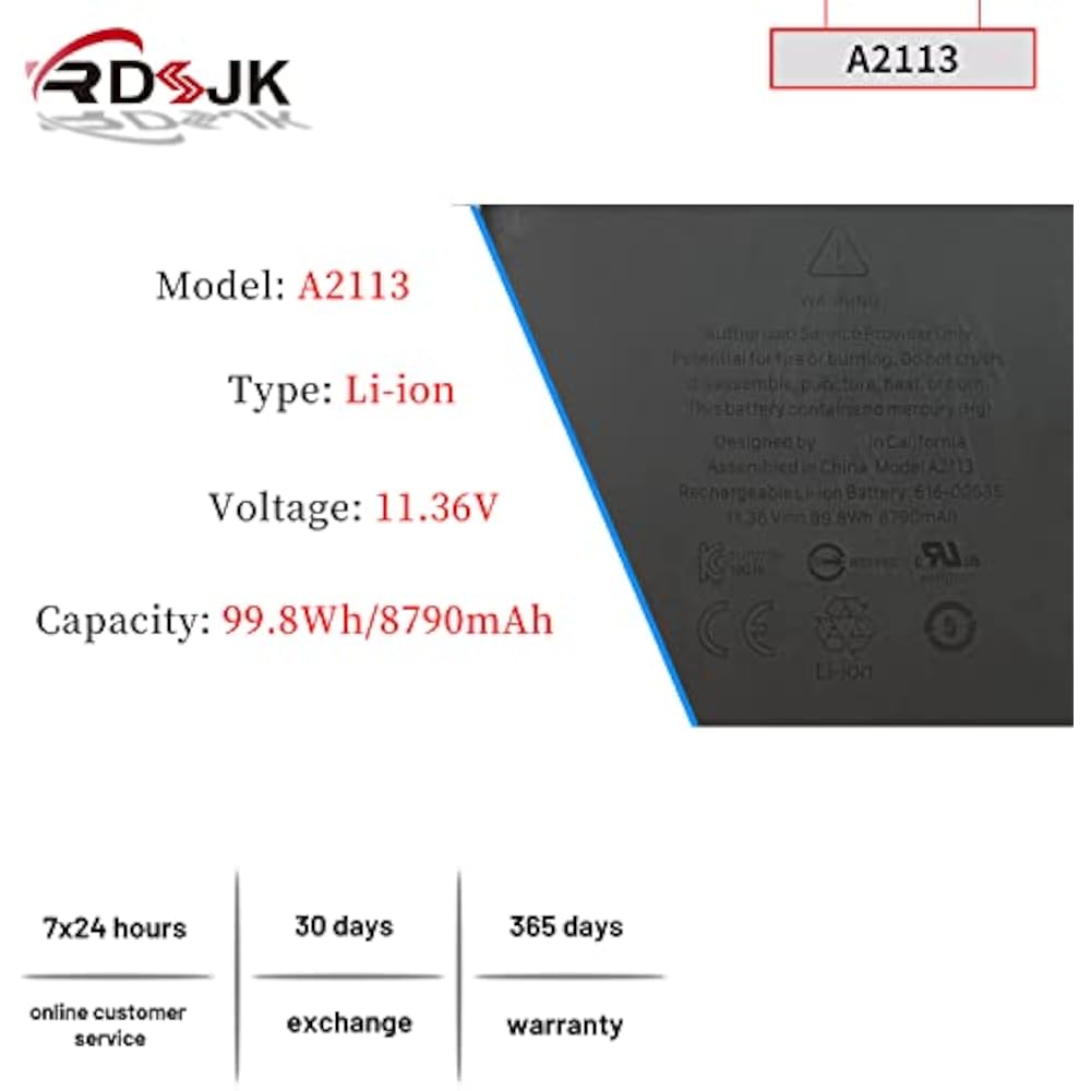 Apple A2113 Replacement Battery for MacBook Pro 16" A2141 (2019) 2 Apple A2113 Replacement Battery for MacBook Pro 16" A2141 (2019) in Kenya - Buy Laptop Batteries Online