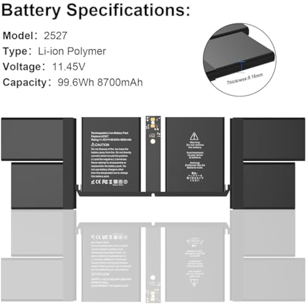 Apple A2527 Replacement Battery for MacBook Pro 16" A2485 (2021) 2 Apple A2527 Replacement Battery for MacBook Pro 16" A2485 (2021) in Kenya - Buy Laptop Batteries Online