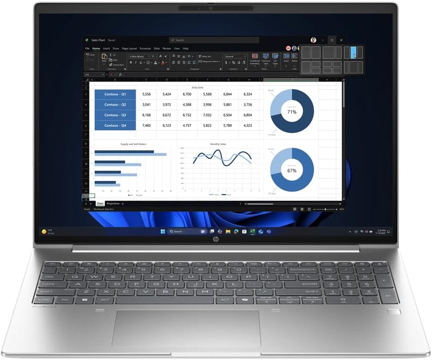 HP ProBook 460 G11 Intel Core Ultra 7 155U 16GB RAM 512GB SSD 16" Shared DOS Pike Silver 4 HP ProBook 460 G11 Intel Core Ultra 7 155U 16GB RAM 512GB SSD 16" Shared DOS Pike Silver - Image 4