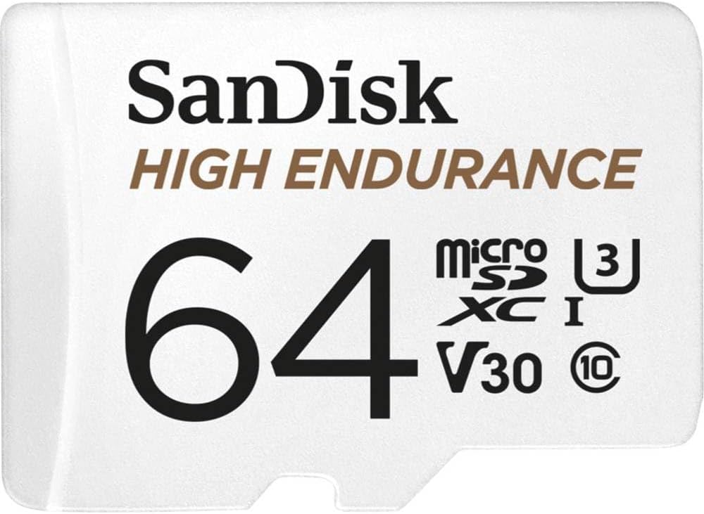 SanDisk High Endurance microSDXC 64GB with SD Adapter for Dash Cams and Home Monitoring 1 SanDisk High Endurance microSDXC 64GB with SD Adapter for Dash Cams and Home Monitoring
