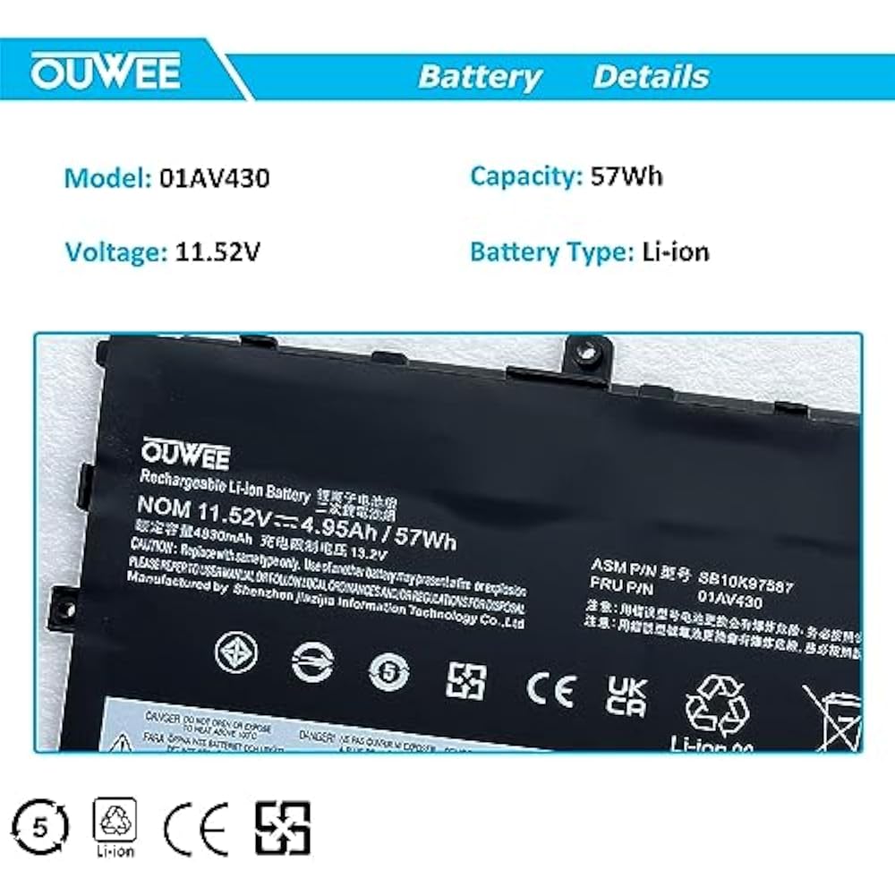 Lenovo 01AV430 Original Replacement Battery for ThinkPad X1 Carbon 5th/6th Gen 2 Lenovo 01AV430 Original Replacement Battery for ThinkPad X1 Carbon 5th/6th Gen in Kenya - Buy Laptop Batteries Online