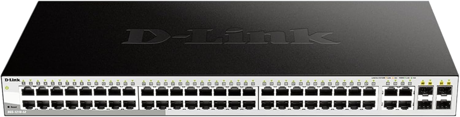 D-Link DGS-1210-52 52-Port Gigabit Smart Managed Switch Non-PoE 1 D-Link DGS-1210-52 52-Port Gigabit Smart Managed Switch Non-PoE