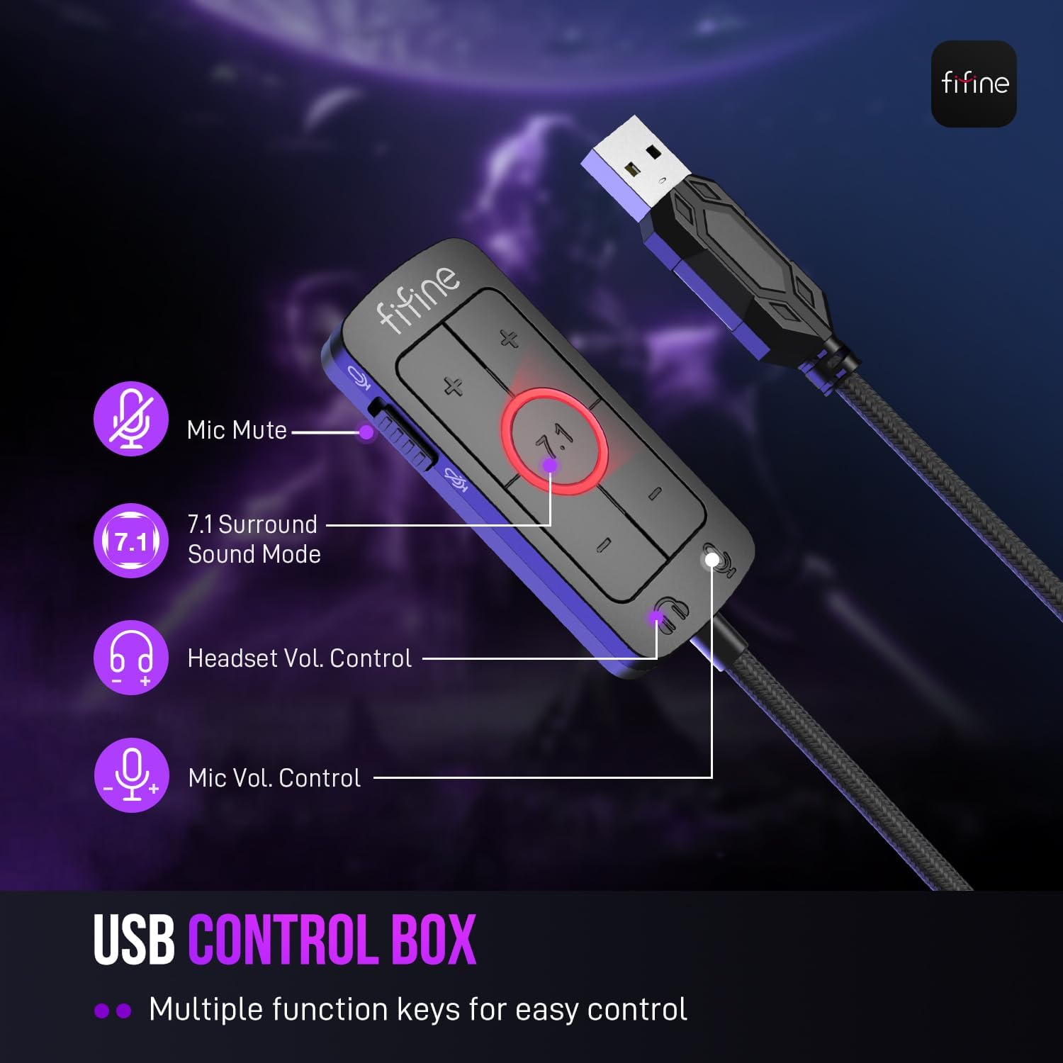 Havit Gamenote USB 7.1 Wired Gaming Headphone HV-H2230U 2 Havit Gamenote USB 7.1 Wired Gaming Headphone HV-H2230U - Image 2
