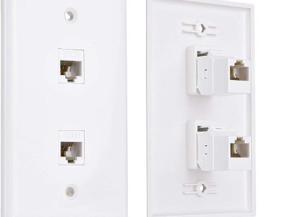 Cat6 Wall Socket Faceplate Double Port