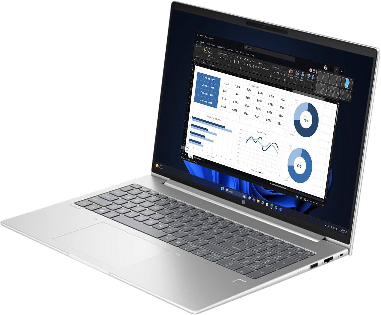 HP ProBook 460 G11 Intel Core Ultra 7 155U 16GB RAM 512GB SSD 16" Shared DOS Pike Silver 2 HP ProBook 460 G11 Intel Core Ultra 7 155U 16GB RAM 512GB SSD 16" Shared DOS Pike Silver - Image 2