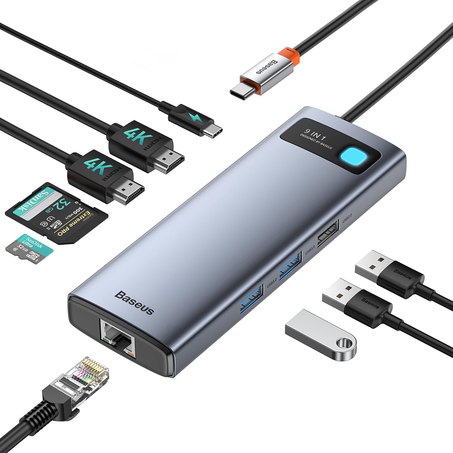 Baseus 9-in-1 USB-C Hub 1 Baseus 9-in-1 USB-C Hub