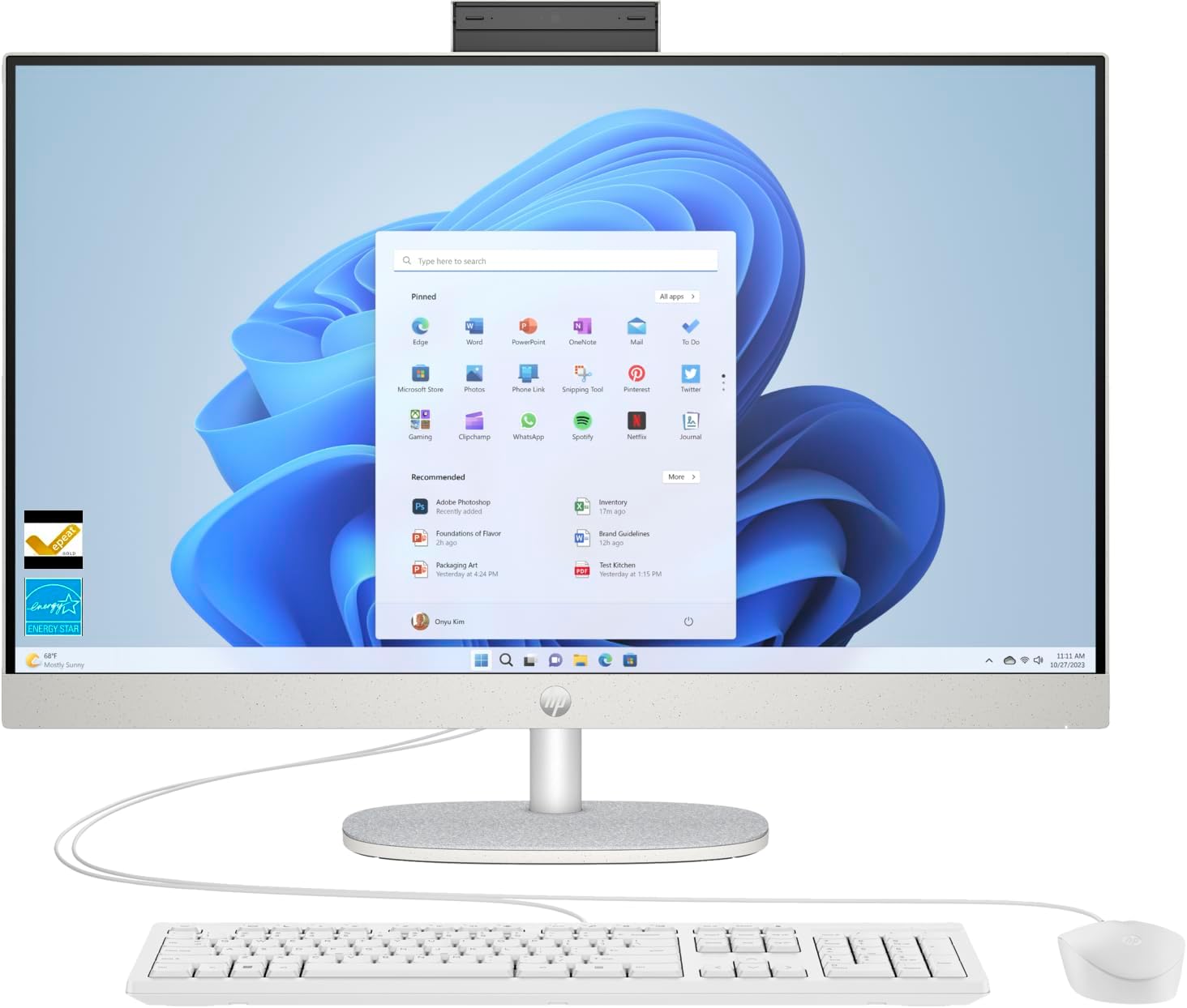HP All-in-One 27-cr2038nh Intel Core Ultra 7 255U 8GB RAM 512GB SSD Touch Black 2 HP All-in-One 27-cr2038nh Intel Core Ultra 7 255U 8GB RAM 512GB SSD Touch Black - Image 2