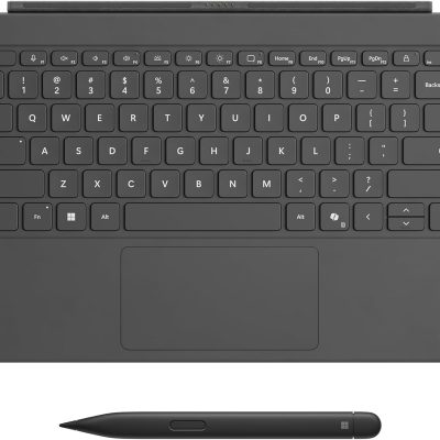 Microsoft Surface Pro Keyboard 12 with Pen, Backlit Black (Bundle)