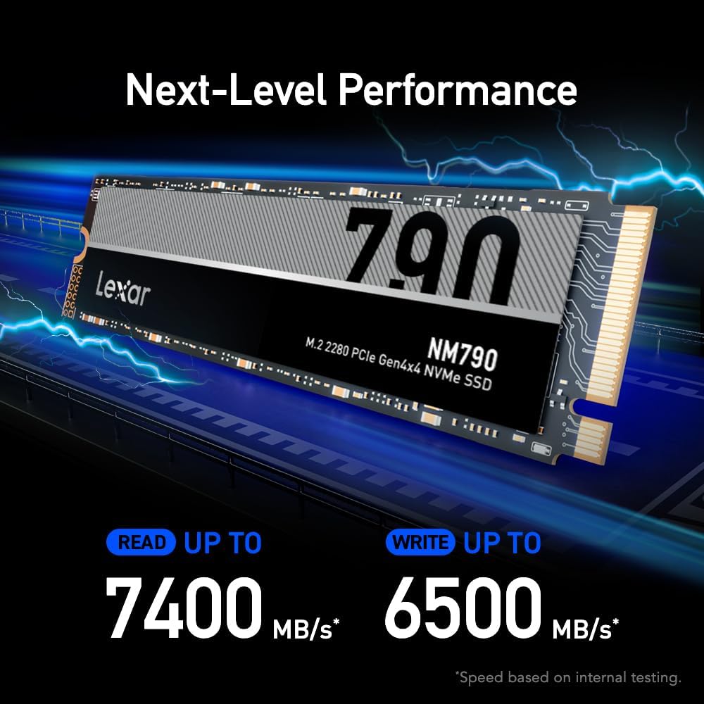 Lexar LNM790 Gen4 Internal SSD NVMe 2TB M.2 2280 PCIe Gen4x4 3 Lexar LNM790 Gen4 Internal SSD NVMe 2TB M.2 2280 PCIe Gen4x4 - Image 3