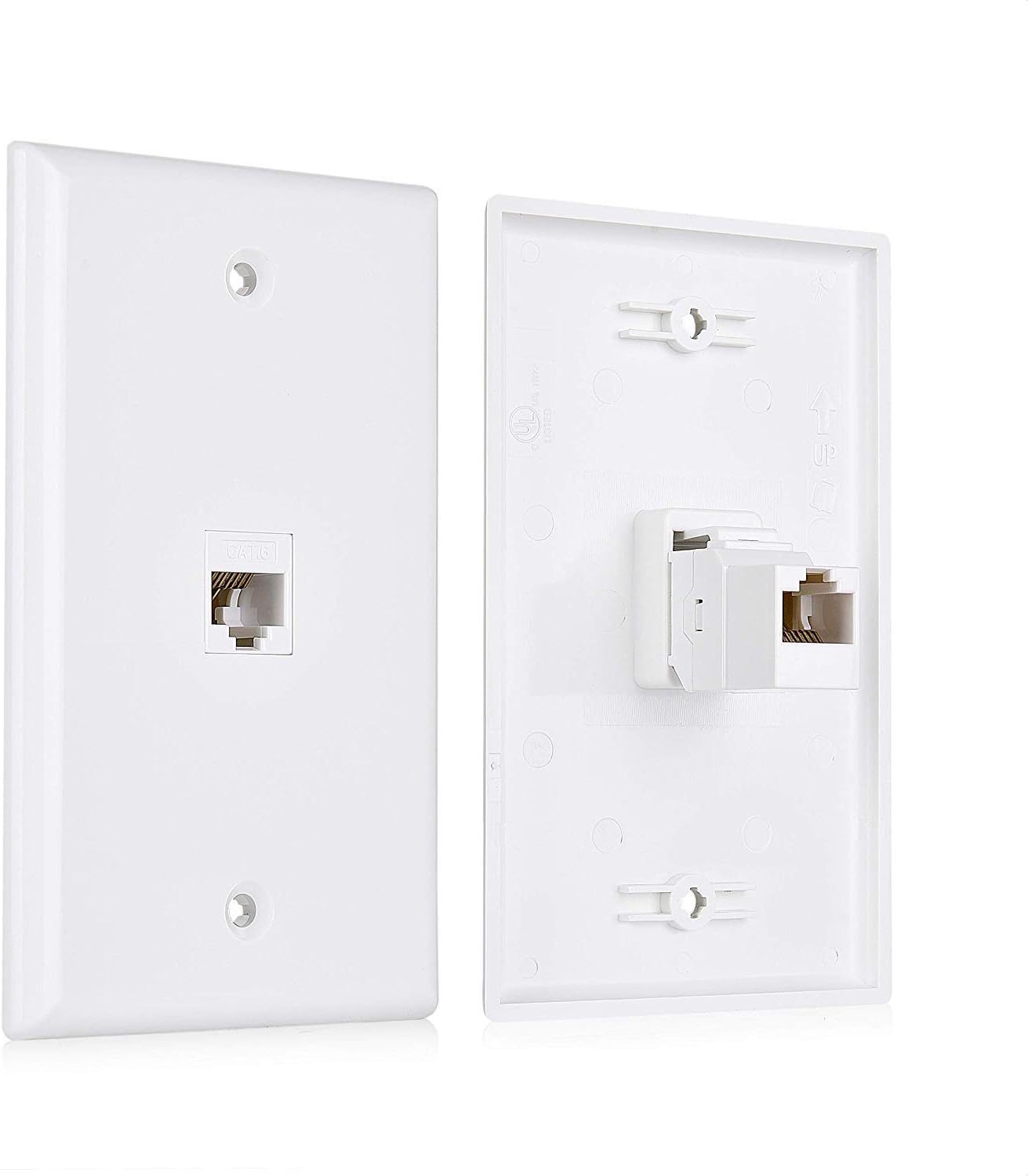 Cat6 Wall Socket Faceplate Single Port 1 Cat6 Wall Socket Faceplate Single Port