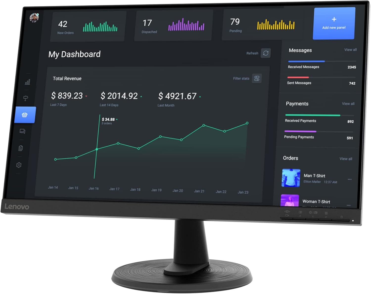 Lenovo ThinkVision C24-40 23.8-Inch Monitor 2 Lenovo ThinkVision C24-40 23.8-Inch Monitor - Image 2