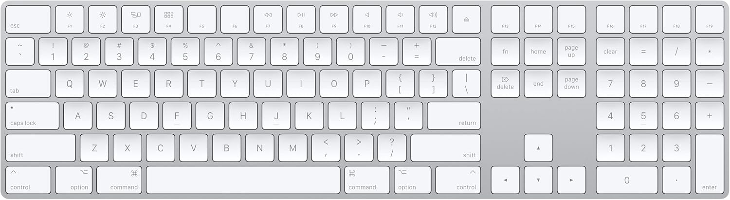 Apple Magic Keyboard with Numeric Keypad (No Touch ID, Old Model) 1 Apple Magic Keyboard with Numeric Keypad (No Touch ID, Old Model)
