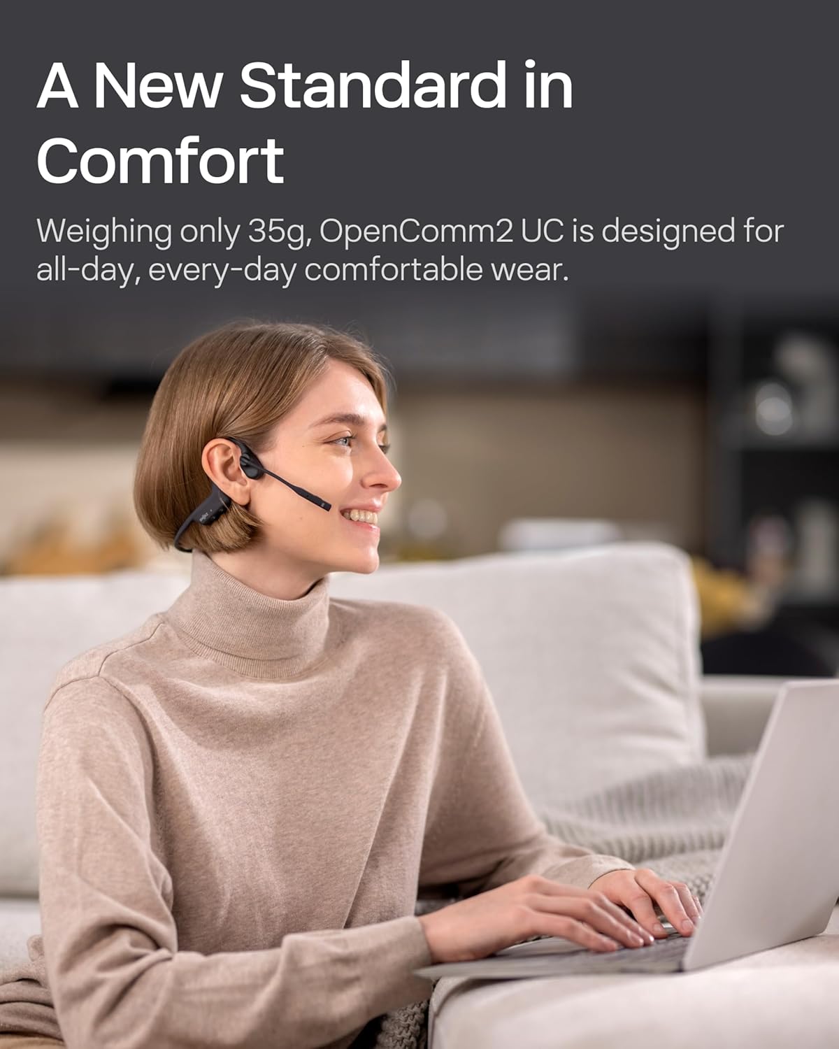Shokz OpenComm 2 Bone Conduction Headset 2 Shokz OpenComm 2 Bone Conduction Headset - Image 2