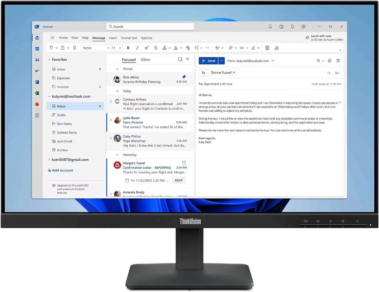 Lenovo ThinkVision S24-4e 23.8 Inch FHD Monitor 1 Lenovo ThinkVision S24-4e 23.8 Inch FHD Monitor