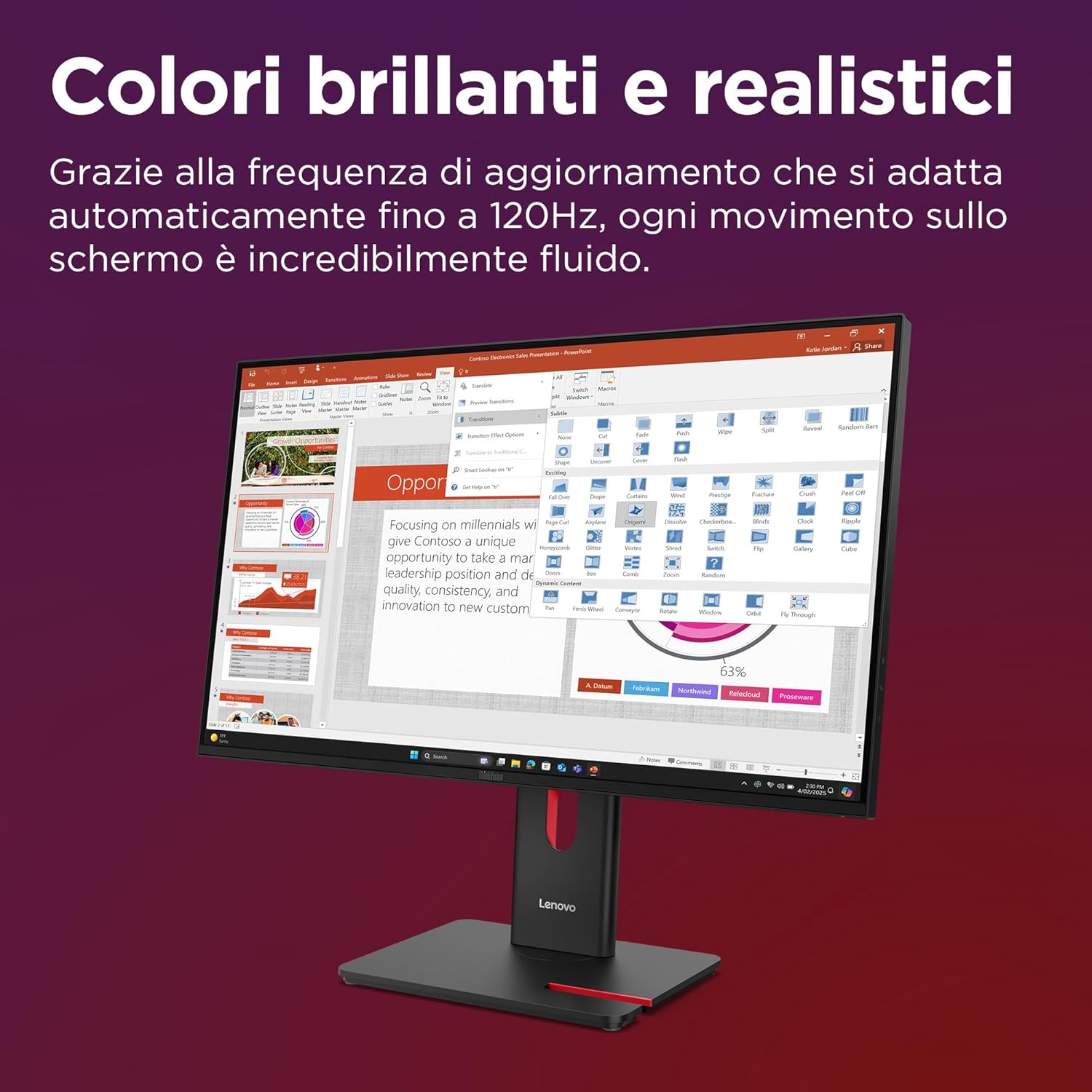 Lenovo ThinkVision T27-40 27-Inch Monitor 2 Lenovo ThinkVision T27-40 27-Inch Monitor - Image 2