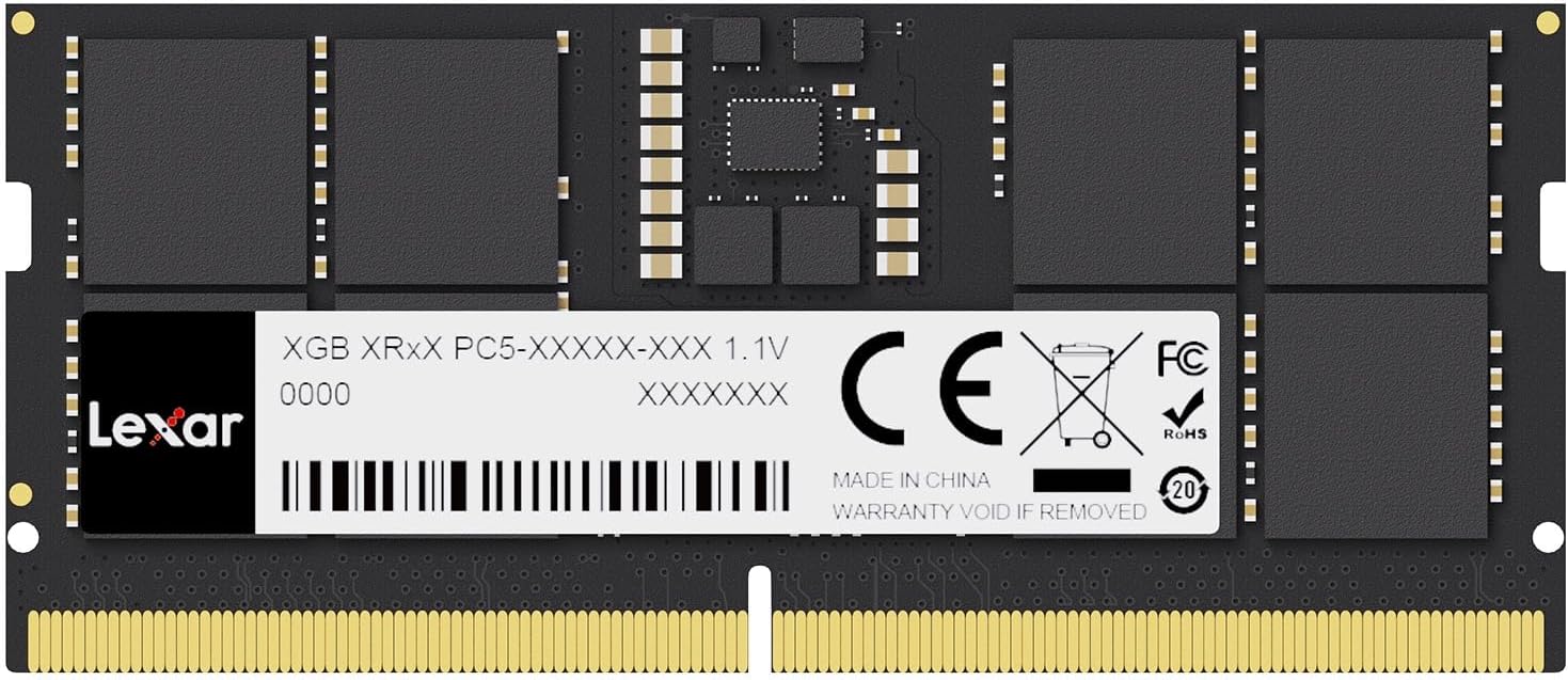 Lexar DDR5 Laptop RAM 16GB 5600MHz SODIMM 1 Lexar DDR5 Laptop RAM 16GB 5600MHz SODIMM