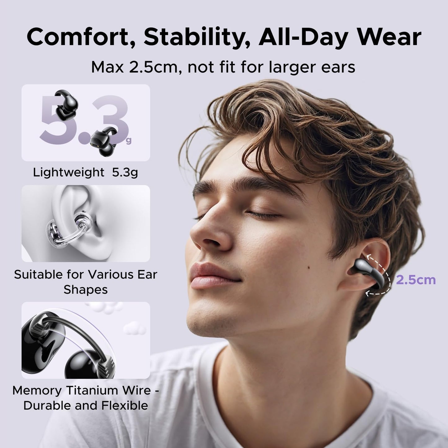 UGREEN WS209 HiTune S3 Open-Ear True Wireless Bluetooth Earbuds Black 2 UGREEN WS209 HiTune S3 Open-Ear True Wireless Bluetooth Earbuds Black - Image 2