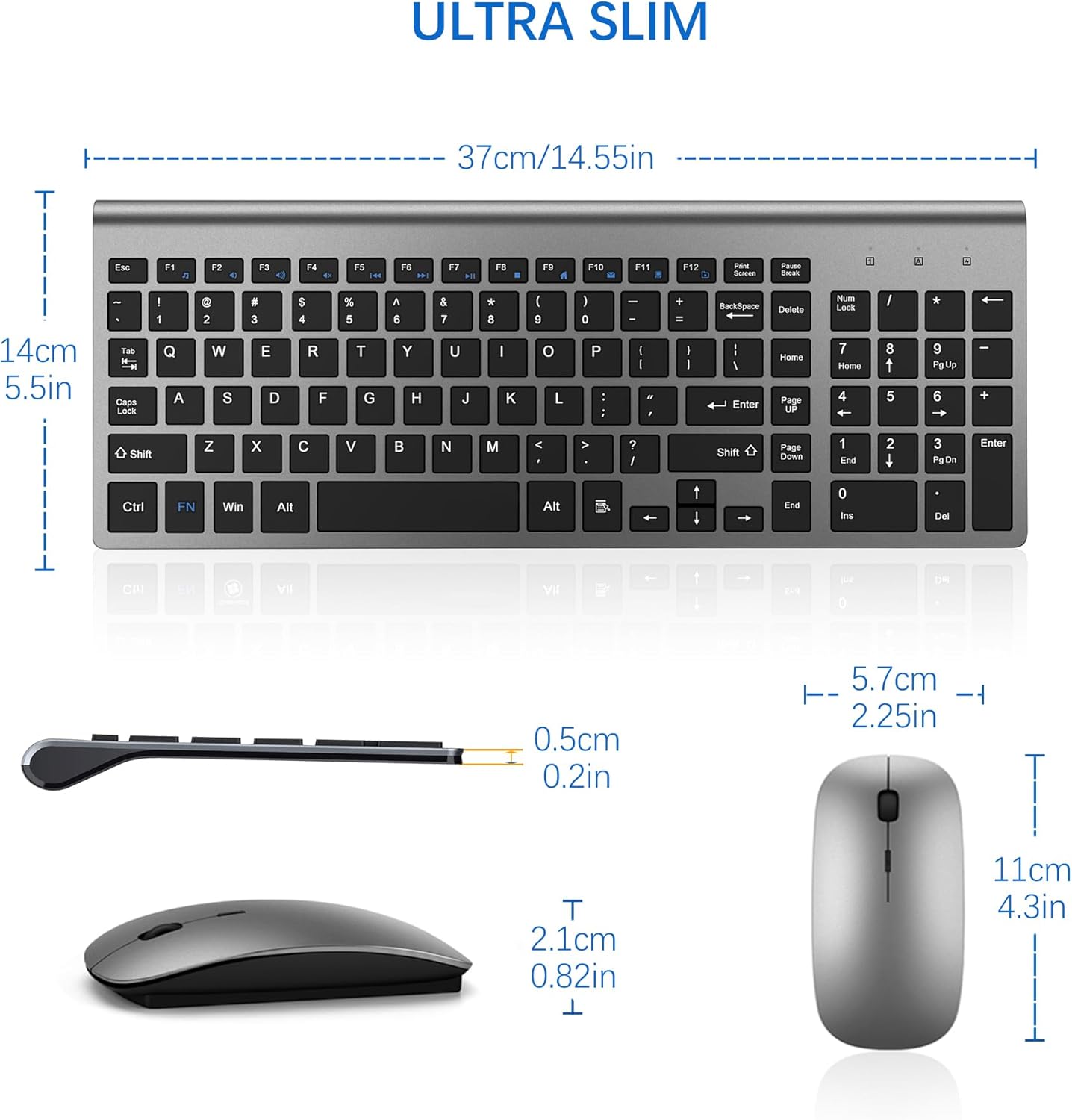 Havit PC Series Wireless Keyboard and Mouse Combo HV-KB271WB 3 Havit PC Series Wireless Keyboard and Mouse Combo HV-KB271WB - Image 3