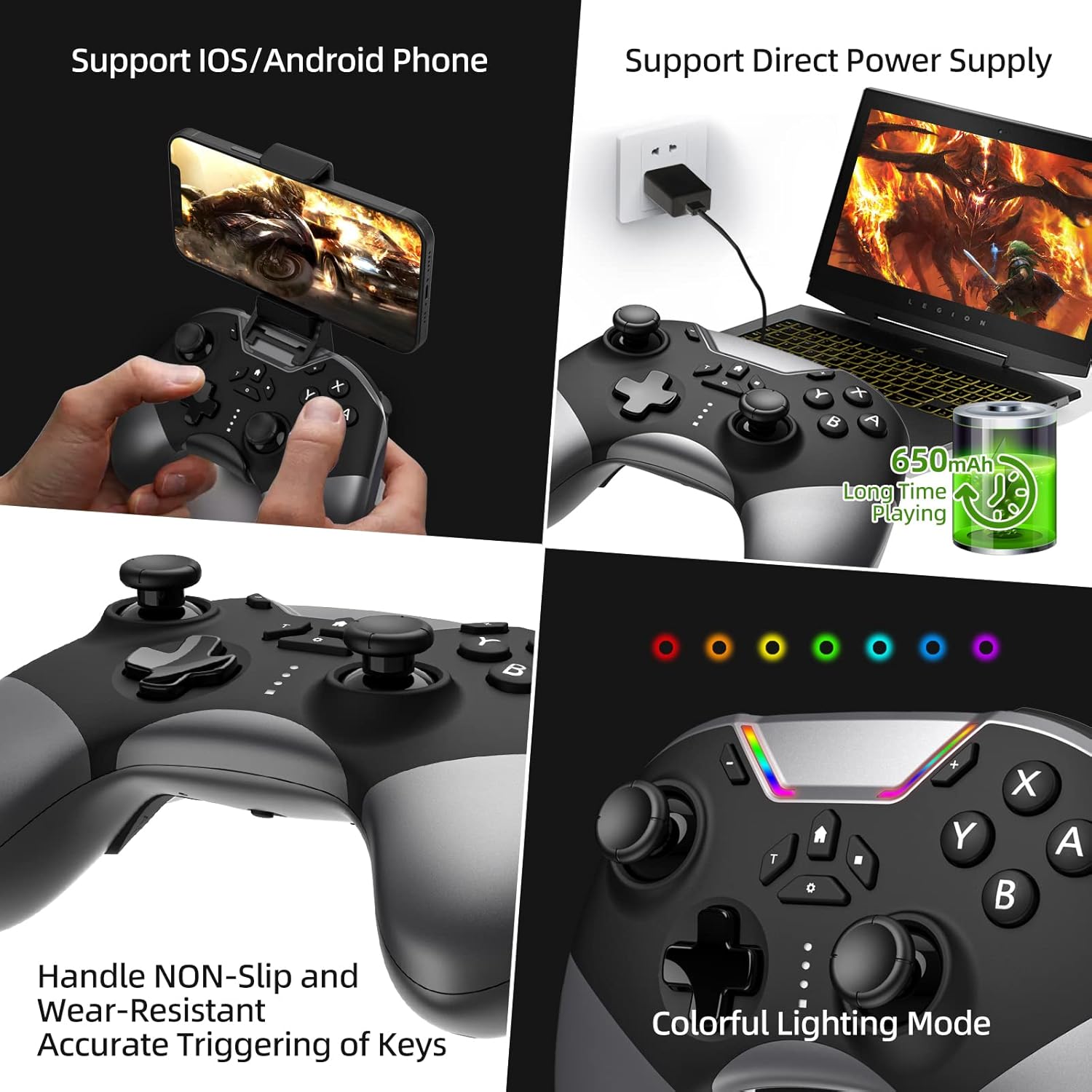 Havit NeoGrip RGB Wireless Bluetooth Gamepad HV-G180BT 2 Havit NeoGrip RGB Wireless Bluetooth Gamepad HV-G180BT - Image 2