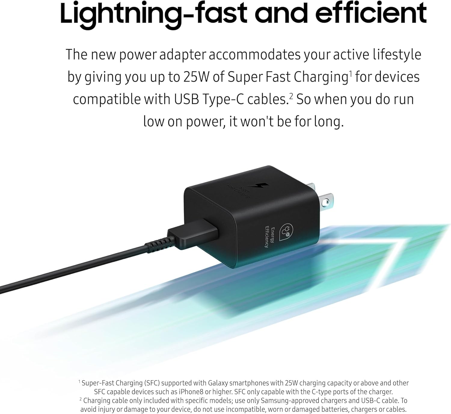 Samsung 25W USB-C Adapter with Cable 2 Samsung 25W USB-C Adapter with Cable - Image 2