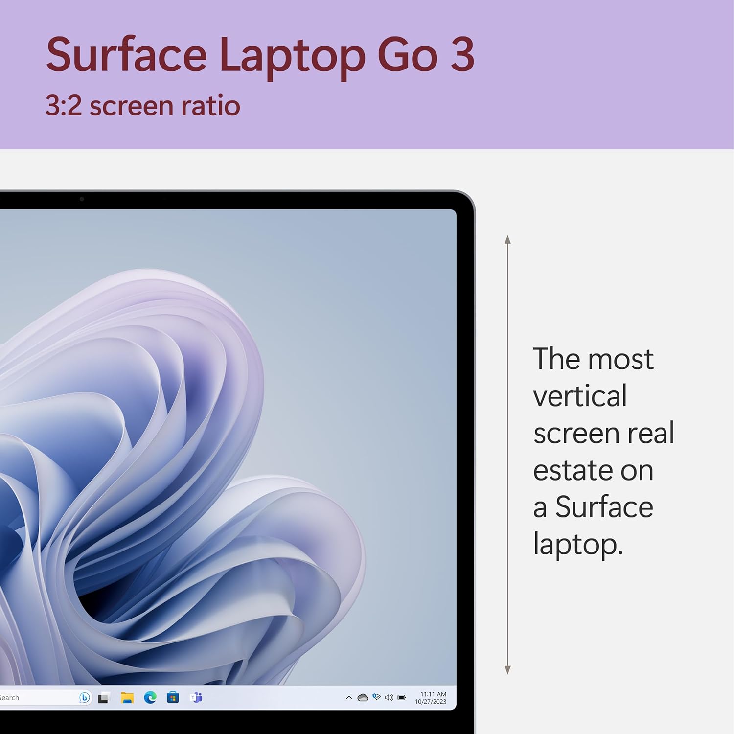 Microsoft Surface Laptop Go 3, Intel Core i5 12th Gen, 8GB RAM, 256GB SSD, 12.4-Inch Touch 3 Microsoft Surface Laptop Go 3, Intel Core i5 12th Gen, 8GB RAM, 256GB SSD, 12.4-Inch Touch - Image 3