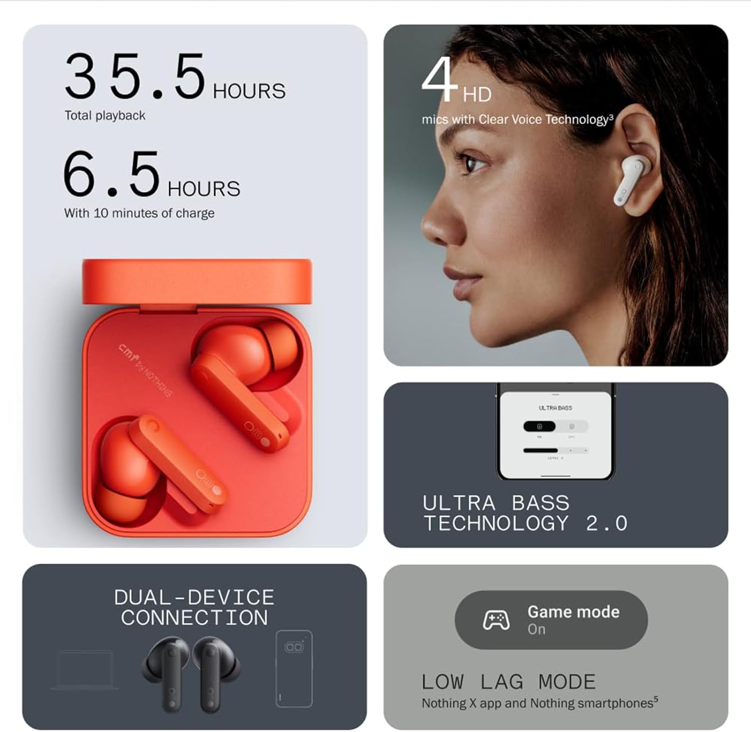 CMF Nothing Buds True Wireless Earbuds 3 CMF Nothing Buds True Wireless Earbuds - Image 3