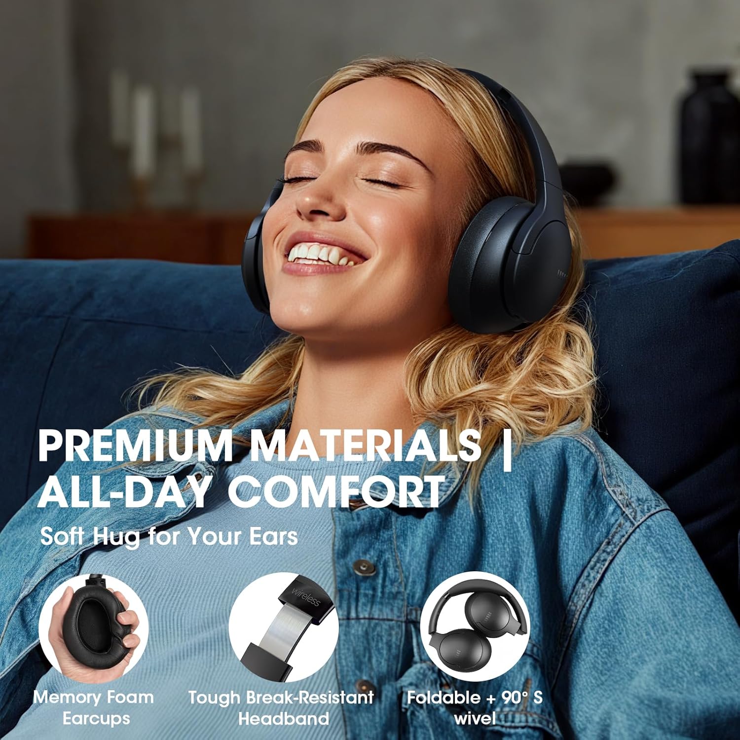 Havit Deep Bass Wireless Headphones HV-H633BT 3 Havit Deep Bass Wireless Headphones HV-H633BT - Image 3