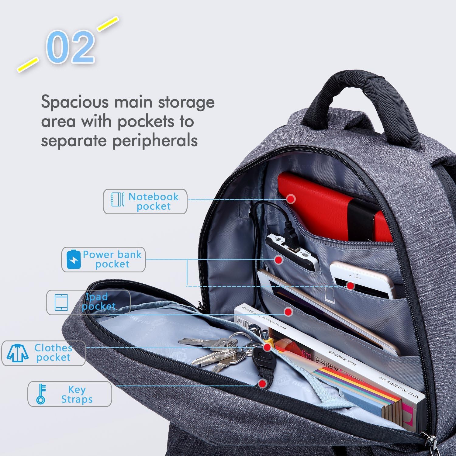 Havit H0026 15.6" Laptop Backpack 3 Havit H0026 15.6" Laptop Backpack - Image 3