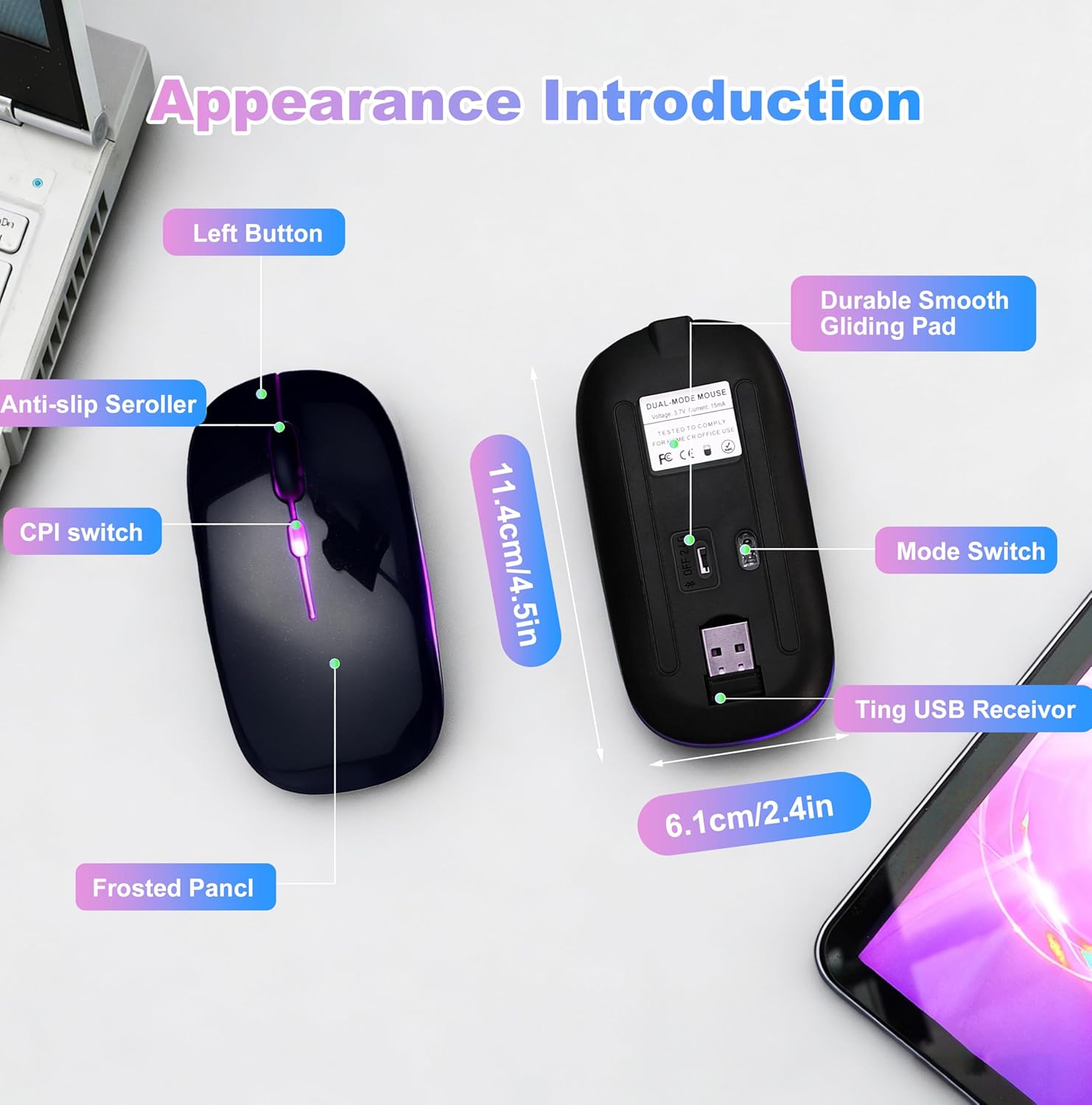 Havit Pro Dual-Mode Wireless Mouse HV-MS62WB 2 Havit Pro Dual-Mode Wireless Mouse HV-MS62WB - Image 2
