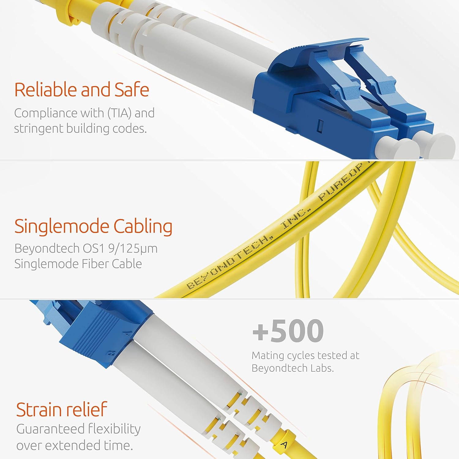 Fiber Optic Patch Cord LC to LC 1M 3 Fiber Optic Patch Cord LC to LC 1M - Image 3