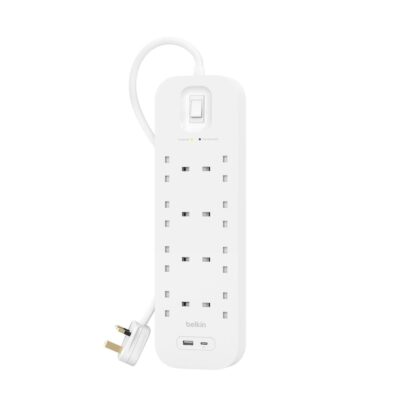 Belkin Power Strip Surge Protector 8 Output 900J 18W USB A+C