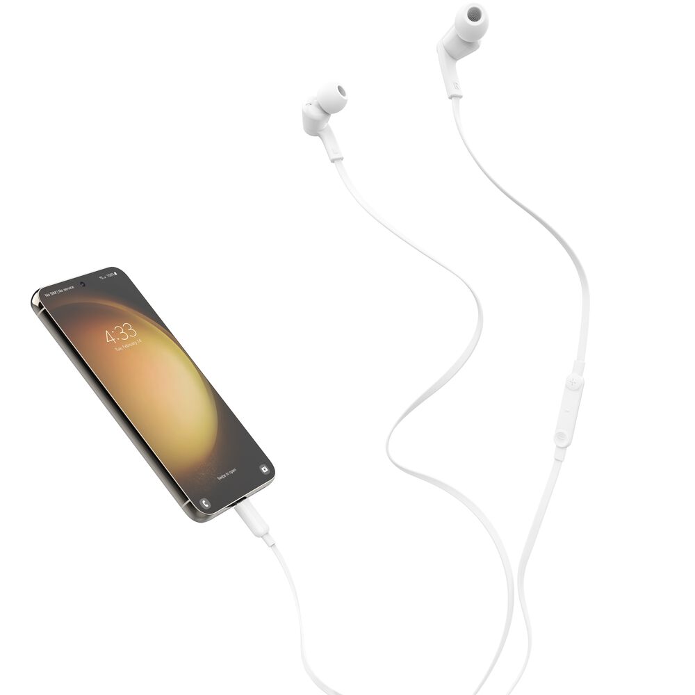 Belkin USB-C In-Ear Wired Headphones White 4 Belkin USB-C In-Ear Wired Headphones White - Image 4