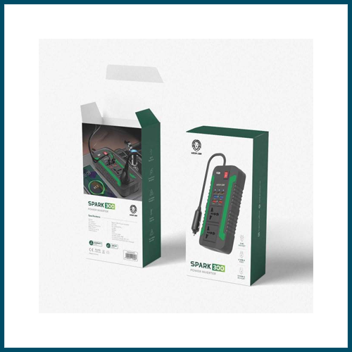 Green Lion Spark 300 Power Inverter 300W Black 2 Green Lion Spark 300 Power Inverter 300W Black - Image 2