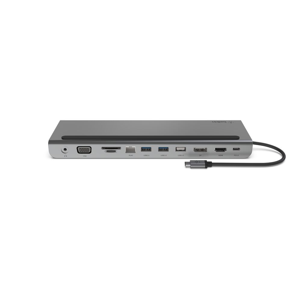 Belkin CONNECT 11-in-1 USB-C Multiport Dock and Stand Grey 2 Belkin CONNECT 11-in-1 USB-C Multiport Dock and Stand Grey - Image 2
