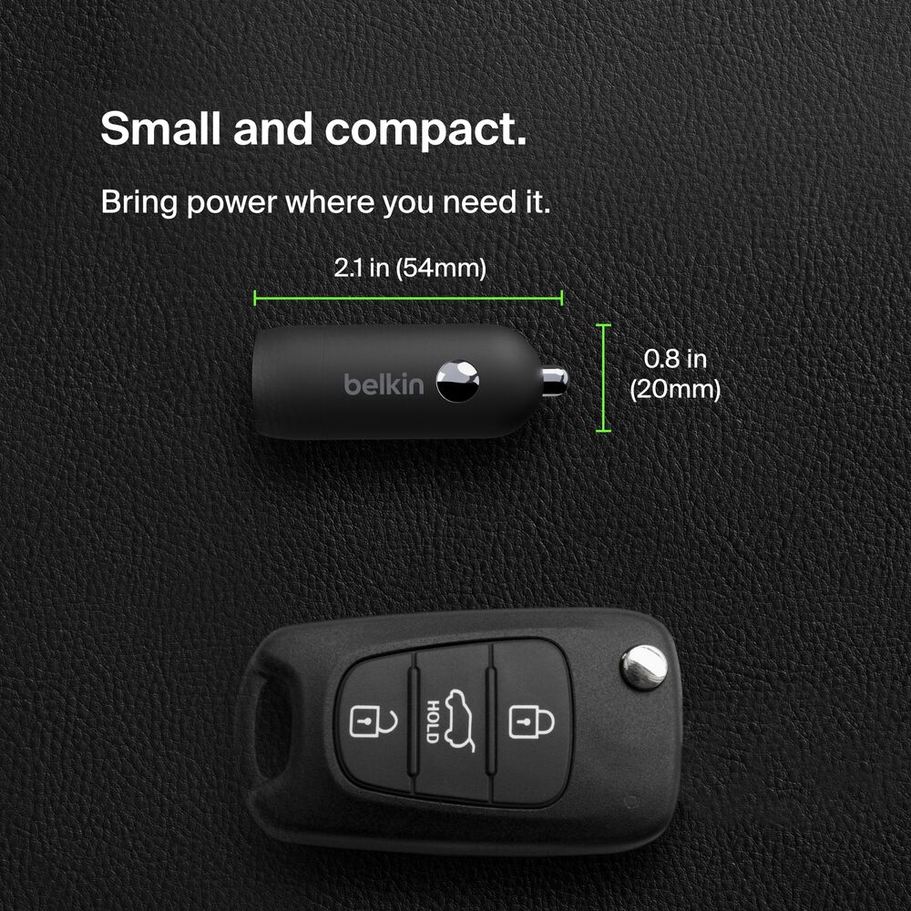 Belkin 30W USB-C PD Car Charger Black 4 Belkin 30W USB-C PD Car Charger Black - Image 4