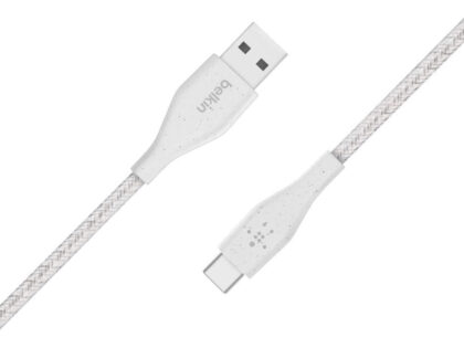 Belkin DuraTek Plus USB-C to USB-A Cable with Strap 1M White