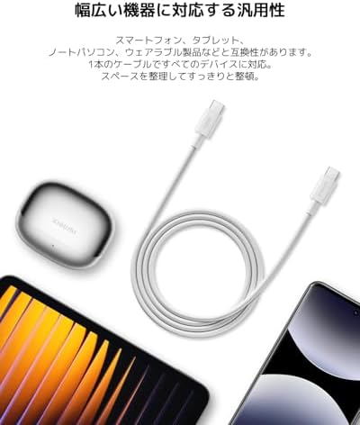 Xiaomi 6A High-Speed USB4 Braided USB-C to USB-C Cable (1M) 2 Xiaomi 6A High-Speed USB4 Braided USB-C to USB-C Cable (1M) - Image 2