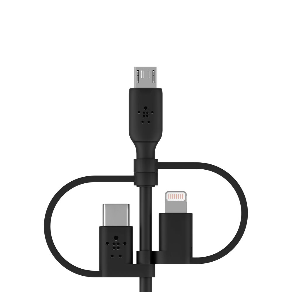 Belkin Universal Cable with Micro-USB USB-C and Lightning Connectors 1M 2 Belkin Universal Cable with Micro-USB USB-C and Lightning Connectors 1M - Image 2