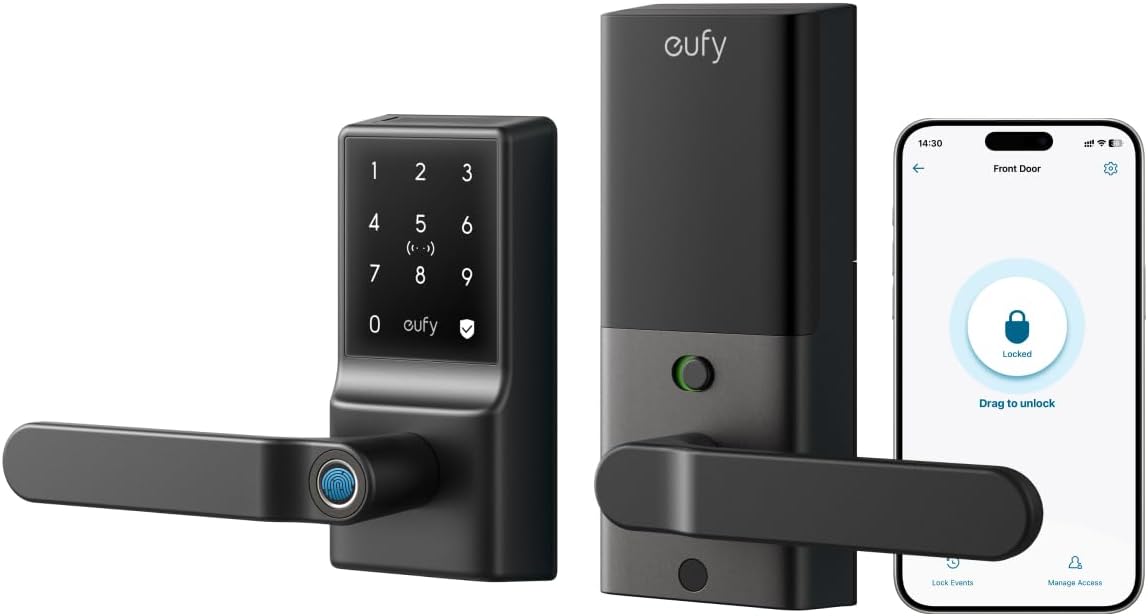 Eufy Smart Lever Lock C33 Black 2 Eufy Smart Lever Lock C33 Black - Image 2