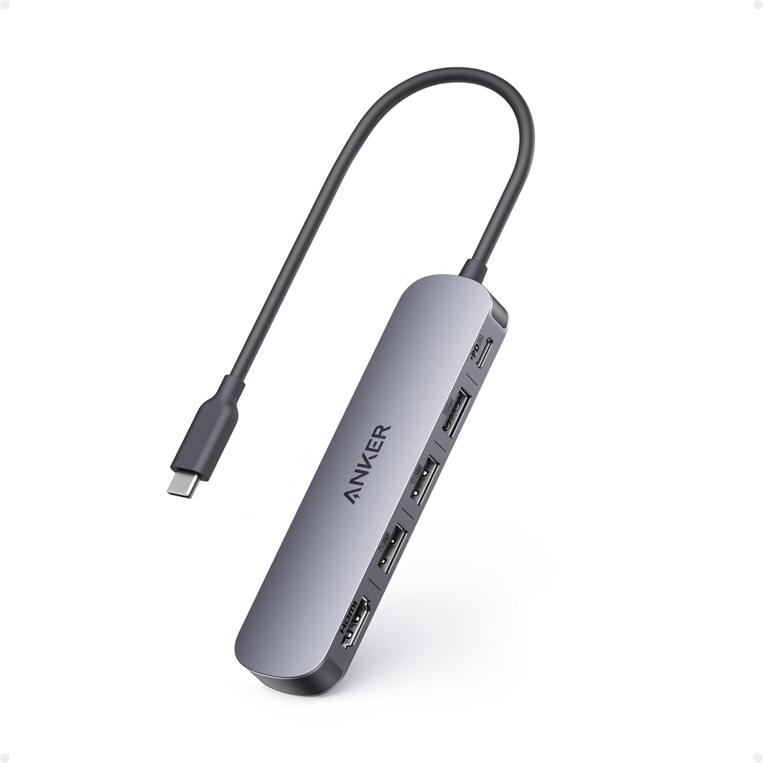 Anker USB-C Hub (5-in-1, 4K HDMI) Gray 1 Anker USB-C Hub (5-in-1, 4K HDMI) Gray