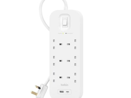Belkin Power Strip Surge Protector 6 Output 650J 18W USB A+C