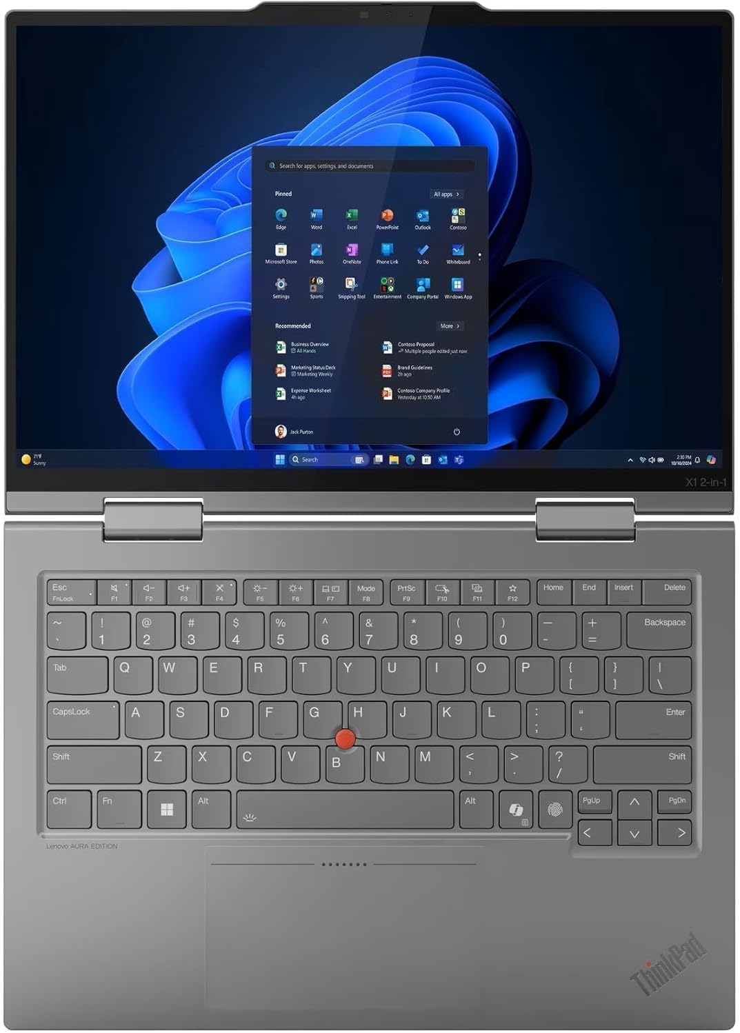 Lenovo ThinkPad X1 2-in-1 Gen 10 Aura Edition Intel Core Ultra 7 268V vPro 32GB RAM 1TB SSD 14″ WUXGA Touchscreen with Pen (21NU003KUS) 4 Lenovo ThinkPad X1 2-in-1 Gen 10 Aura Edition Intel Core Ultra 7 268V vPro 32GB RAM 1TB SSD 14″ WUXGA Touchscreen with Pen (21NU003KUS) - Image 4