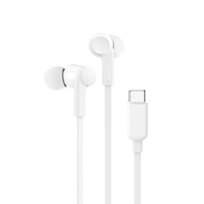 Belkin USB-C In-Ear Wired Headphones White