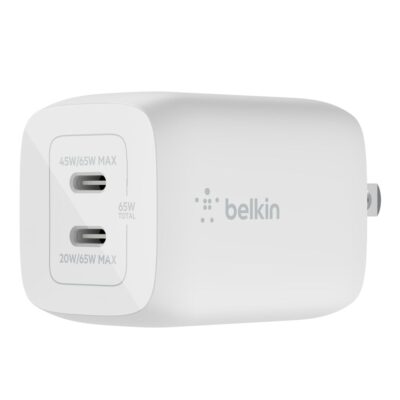 Belkin Dual 65W USB-C PD GaN Wall Charger with PPS