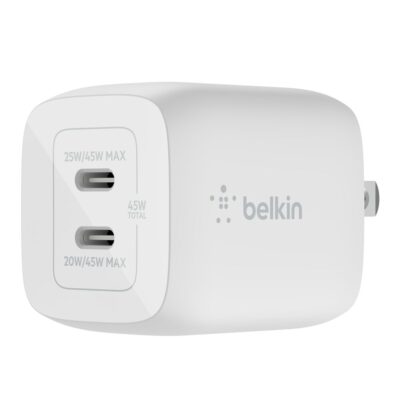 Belkin Dual 45W USB-C PD GaN Fast Charger with PPS