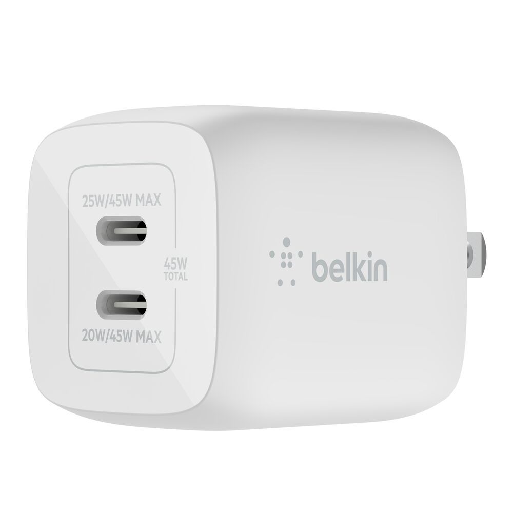 Belkin Dual 45W USB-C PD GaN Fast Charger with PPS 1 Belkin Dual 45W USB-C PD GaN Fast Charger with PPS