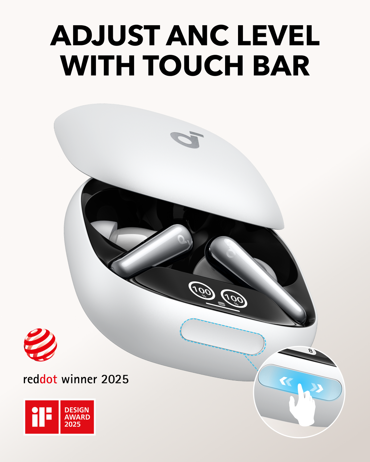 Soundcore Liberty 4 Pro Earbuds White 2 Soundcore Liberty 4 Pro Earbuds White - Image 2